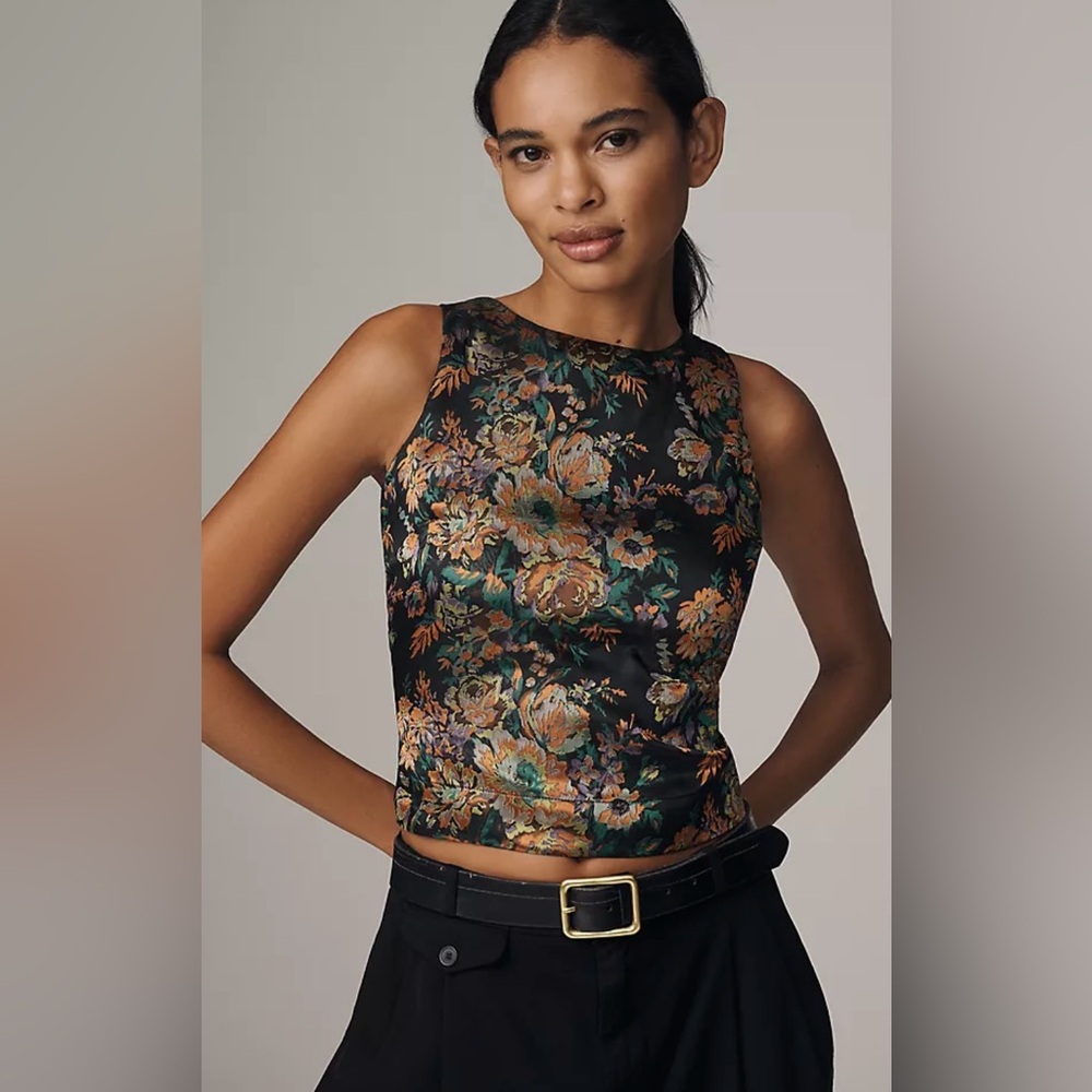 Anthropologie Jacquard shell top